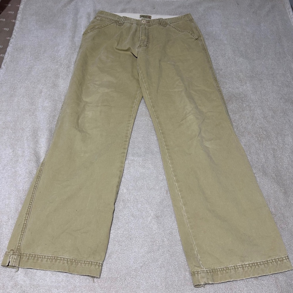 BKE Brigade Pants Mens34L 31 Khaki Tan Cotton Wide Leg Baggy Casual Y2K